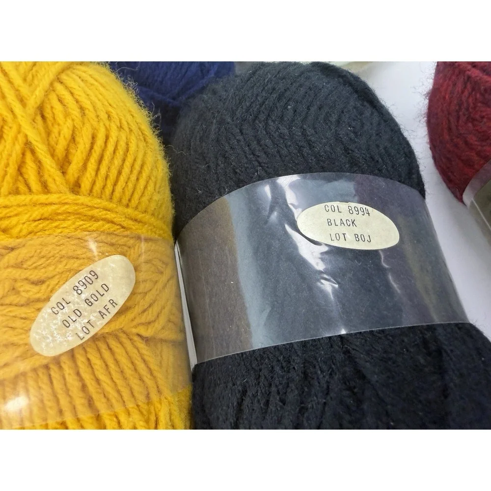 Bernat Berella 4 Knitting Worsted Gauge 100% Orlon Acrylic Lot 5 Gold Natural +
